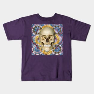 dream skull psychedelia Kids T-Shirt